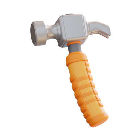 Hammer mit Nagelpicker  3D Icon