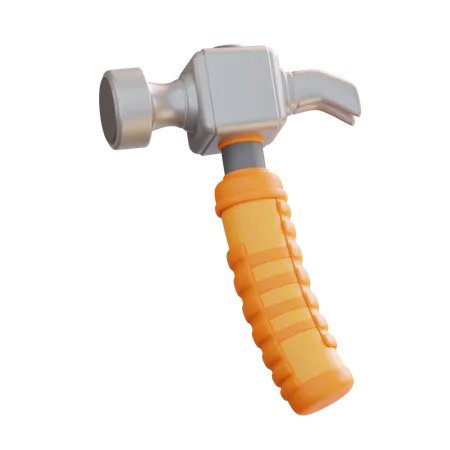 Hammer mit Nagelpicker  3D Icon