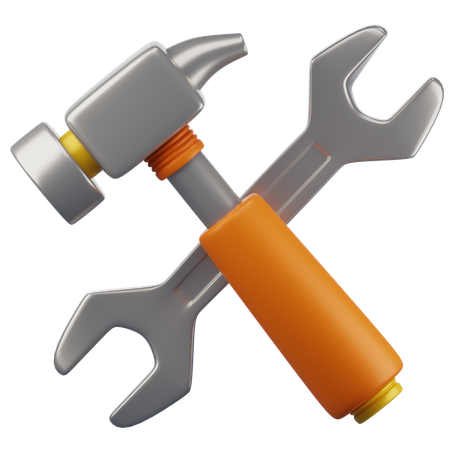 Hammer und Schraubenschlüssel  3D Icon