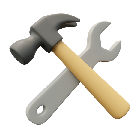 Hammer und Schraubenschlüssel  3D Icon