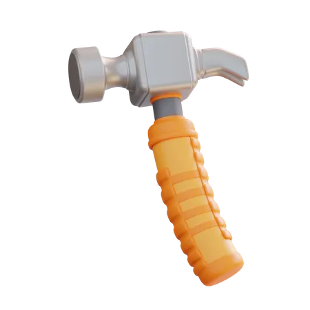 3 D Illustration Of Hammer And Nail Picker 3D Icon