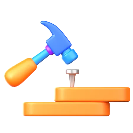 Hammering  3D Icon