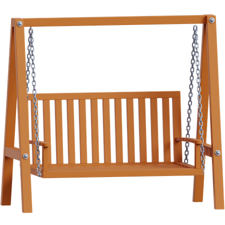 Hammock Chair with Wooden Stand  3D Icon