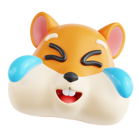 Hamster rindo  3D Icon