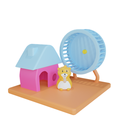 Hamsterhaus  3D Icon