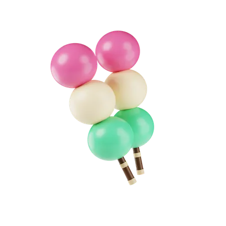 Hanami Dango  3D Icon