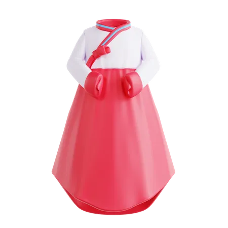 Hanbok Dress  3D Icon