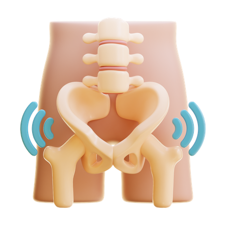 Rhumatisme de la hanche  3D Icon