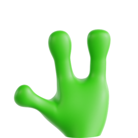 Hand Alien  3D Icon