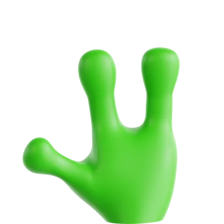 Hand Alien  3D Icon