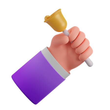 Hand And Bell  3D Icon