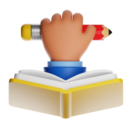 Hand And Book  3D Icon