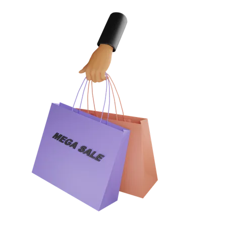 Hand And Carry Bag  3D Icon