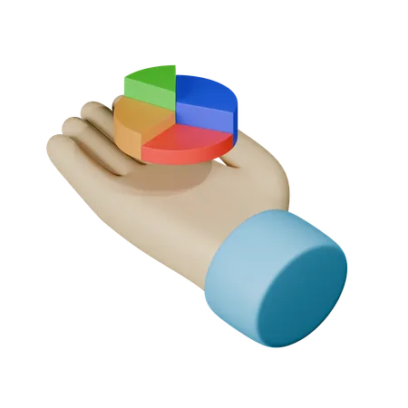 Hand And Chart  3D Icon
