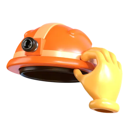 Hand And Helmet  3D Icon