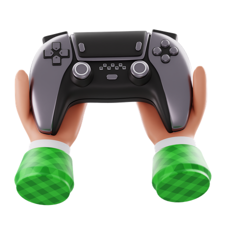 Hand and joystick  3D Icon