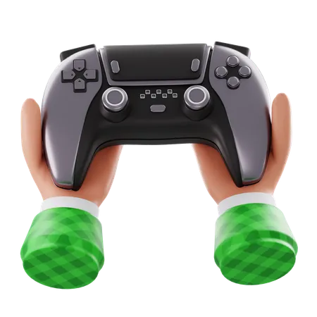 Hand and joystick  3D Icon