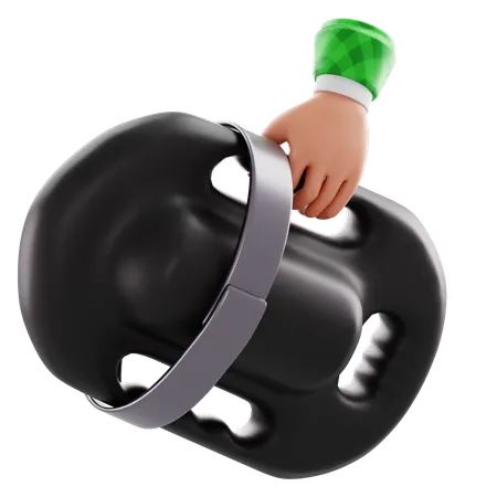 Hand and life buoy  3D Icon