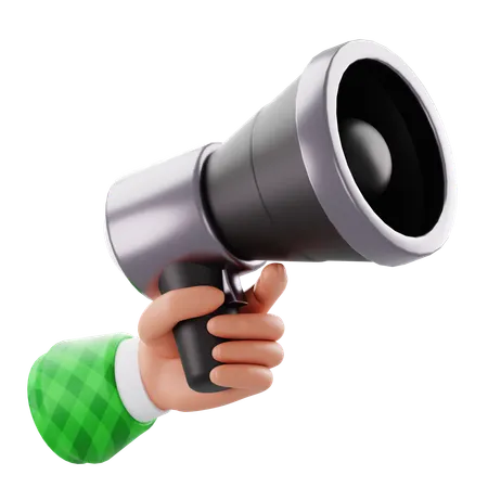 Hand and megaphone  3D Icon