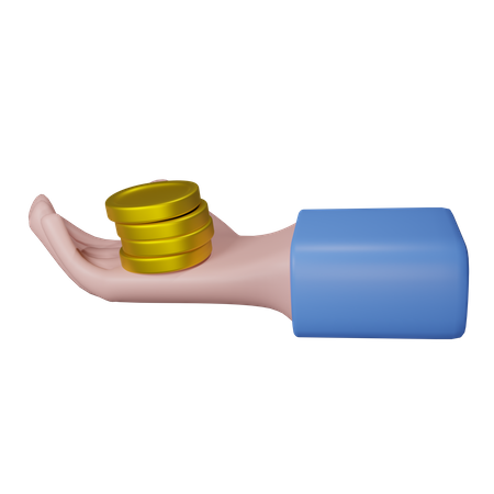 Hand And Money  3D Icon