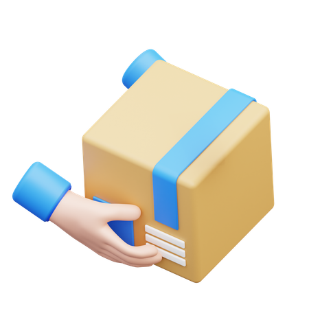 Hand And Package  3D Icon