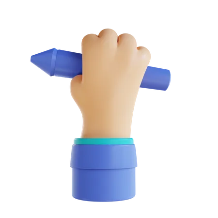 Hand And Pen  3D Icon