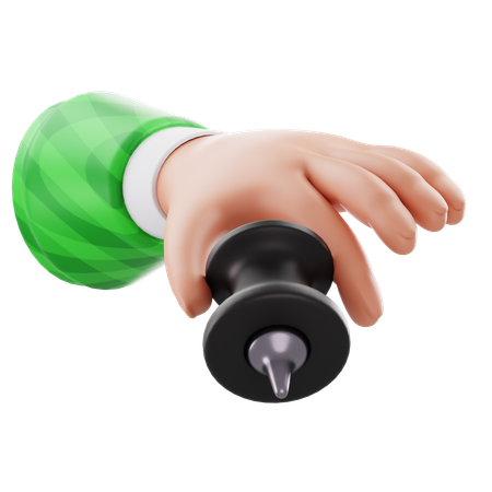 Hand and Pin  3D Icon