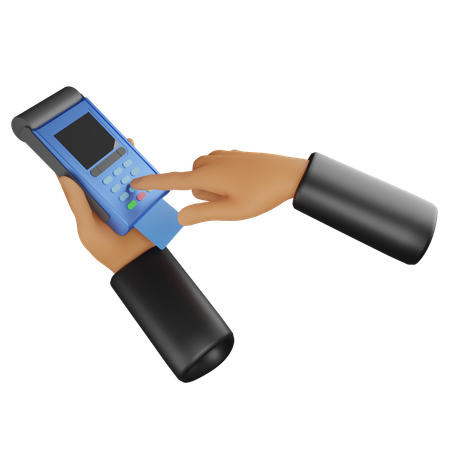 Hand And Pos Terminal  3D Icon