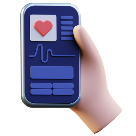 Hand and Smartphone  3D Icon