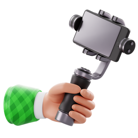 Hand and video recorder  3D Icon