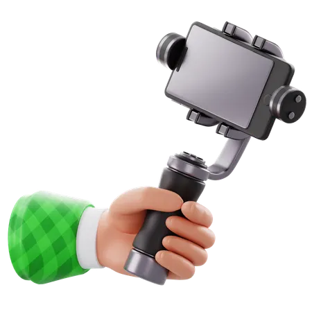 Hand and video recorder  3D Icon
