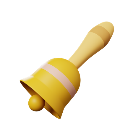 Hand bell 3D Illustration