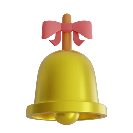 Hand Bell Illustration 3D Icon