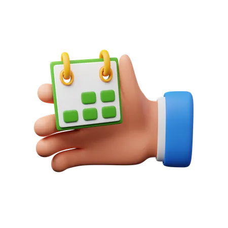 Hand Carrying Calendar Download This Item Now 3D Icon