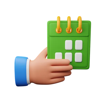 Hand Carrying Calendar Download This Item Now 3D Icon