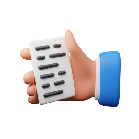 Hand Carrying Document  3D Icon