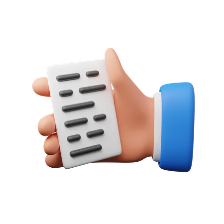 Hand Carrying Document  3D Icon