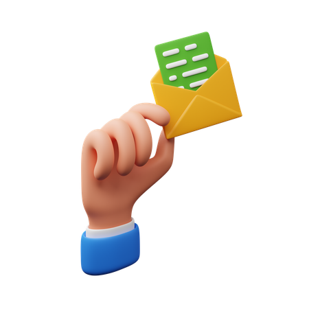 Hand carrying envelope  3D Icon