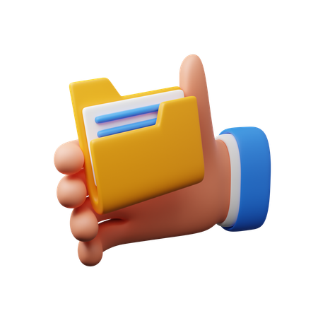 Hand Carrying Folder  3D Icon