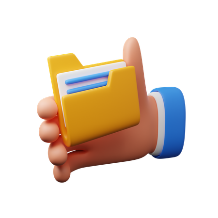 Hand Carrying Folder  3D Icon