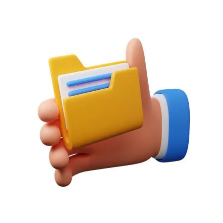 Hand Carrying Folder  3D Icon