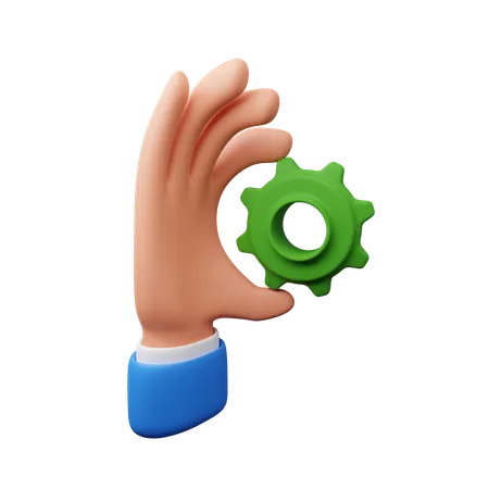 Hand Carrying Gear  3D Icon