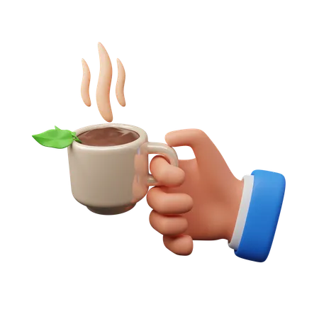 Hand Carrying Hot Drink Download This Item Now 3D Icon