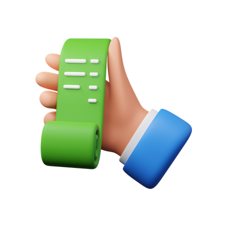 Hand Carrying Invoice  3D Icon