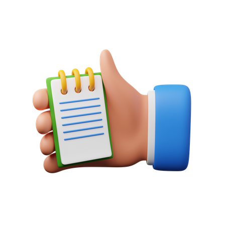 Hand Carrying Notebook  3D Icon