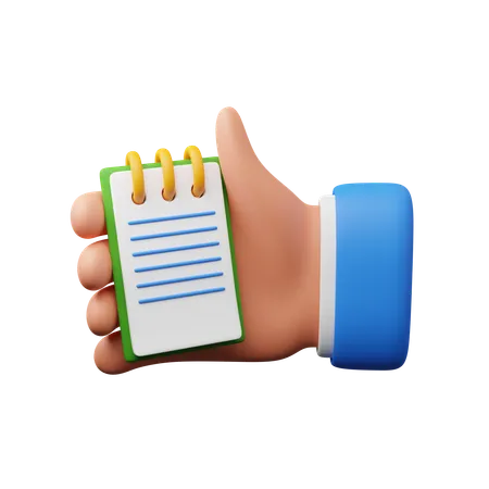 Hand Carrying Notebook  3D Icon