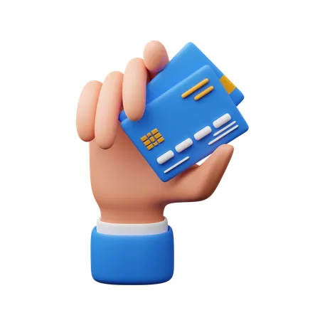Hand Carrying Payment Card Download This Item Now 3D Icon