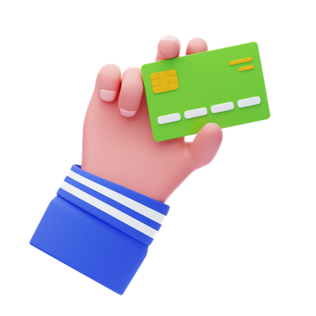 Hand Carrying Payment Card  3D Icon