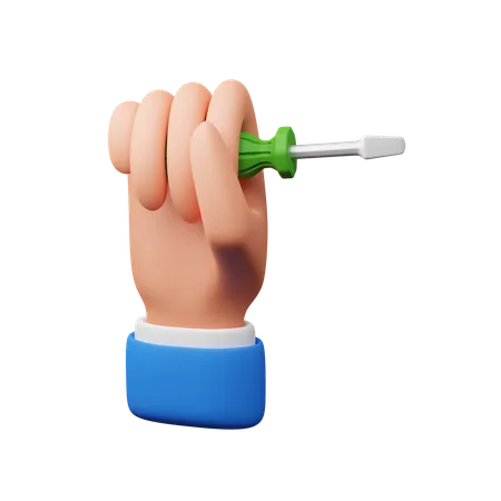 Hand Carrying Screwdriver  3D Icon