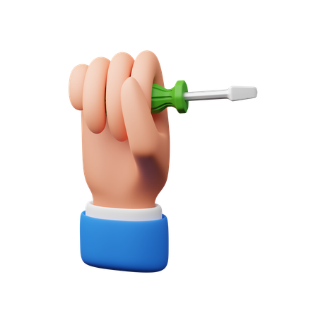 Hand Carrying Screwdriver  3D Icon